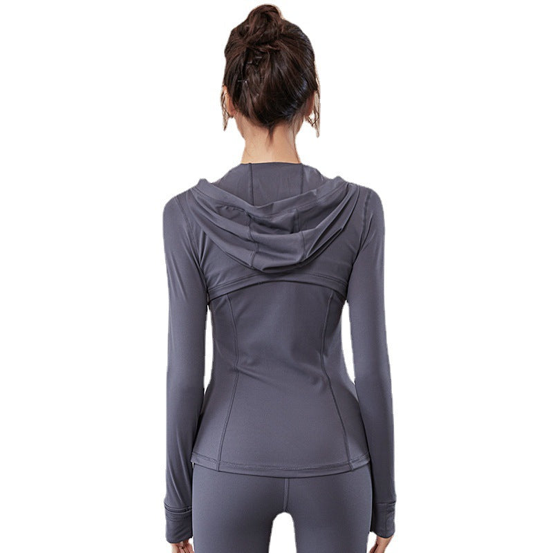 Hooded Sportswear Women's Outerwear Workout Clothes