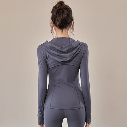 Hooded Sportswear Women's Outerwear Workout Clothes